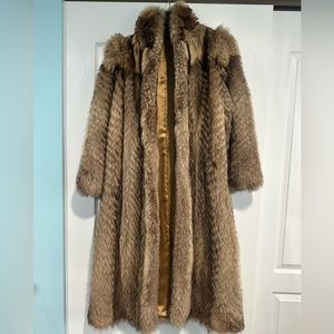 Tanuki Raccoon Fur Jacket Size 10